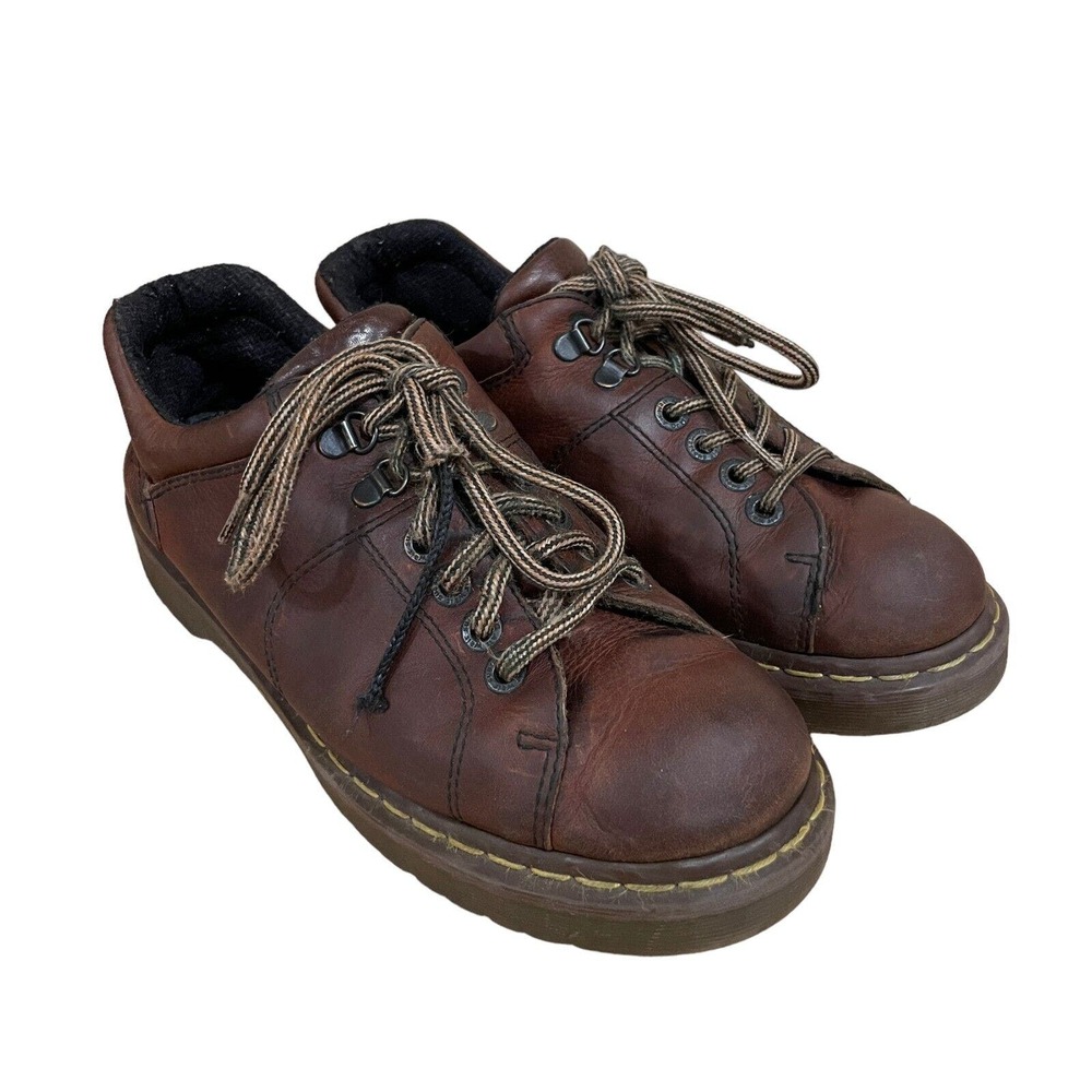Dr. Martens Chunky Oxford Low Boots Brown Leather Men's Size 10 Lace Up